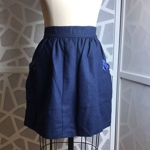 Gathered mini skirt